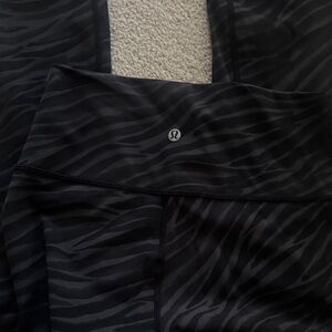lululemon athletica Black Zebra Print Leggings